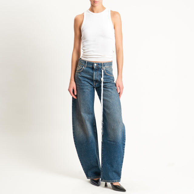 Vicolo- Jeans DENISE wide baloon fit con accessori - denim