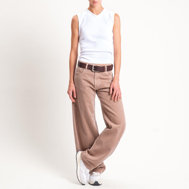 Vicolo-Jeans DENISE wide leg fit - nocciola
