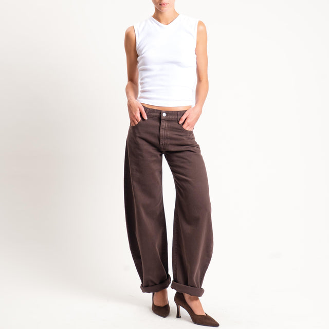 Vicolo-Jeans DENISE wide leg fit - cioccolato