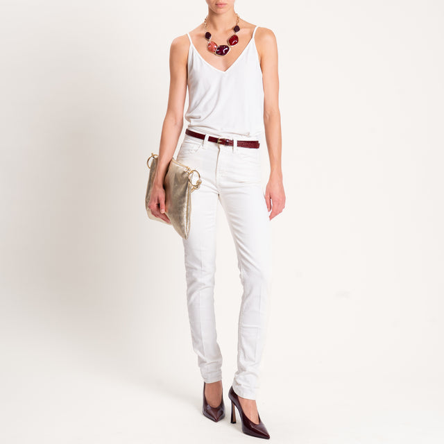 Vicolo-Jeans DAISY slim fit mid rise cropped leg - offwhite