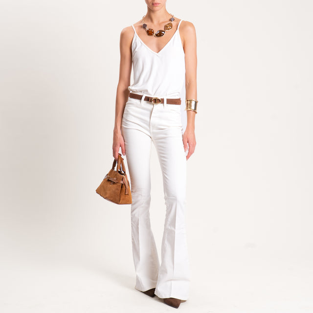 Vicolo-Jeans GISELE slim fit mid rise flare leg - offwhite