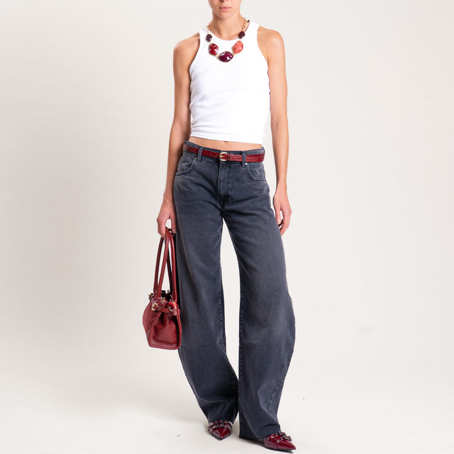 Vicolo-Jeans DENISE barrel fit taglio vivo - nero