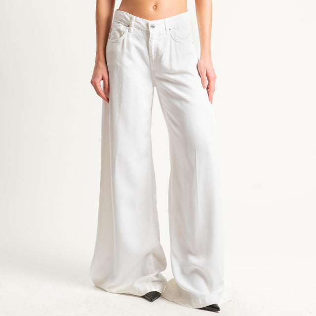 Vicolo- Pantalone MADISON wide leg fit - burro