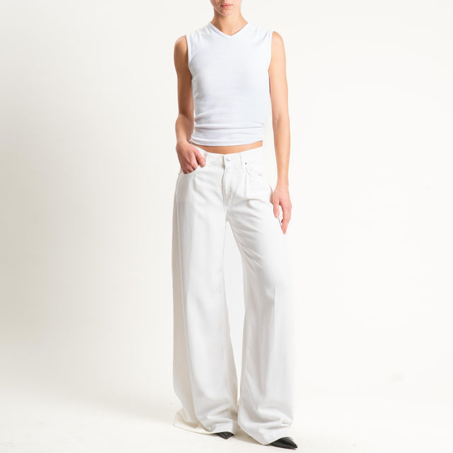 Vicolo- Pantalone MADISON wide leg fit - burro