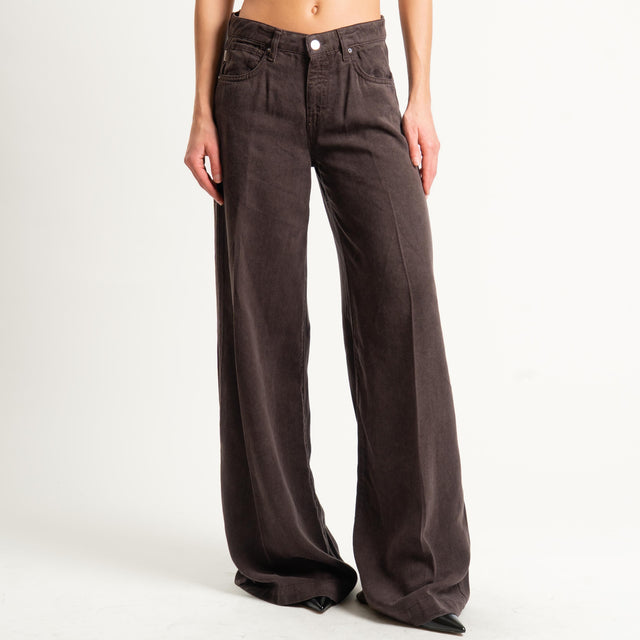 Vicolo- Pantalone MADISON wide leg fit - moro