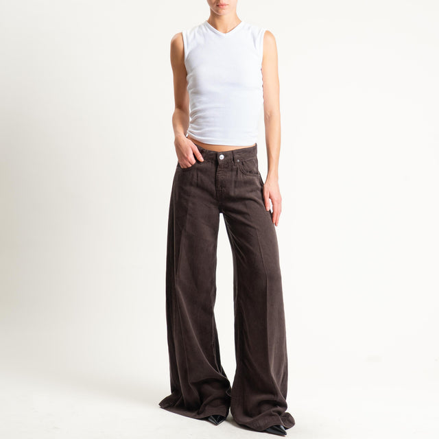 Vicolo- Pantalone MADISON wide leg fit - moro