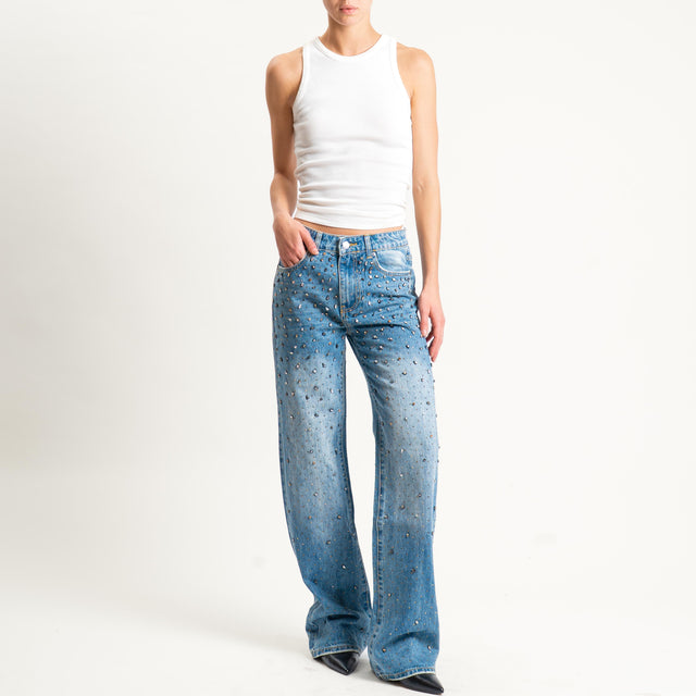 Vicolo- Jeans AURORA regular fit con strass - denim