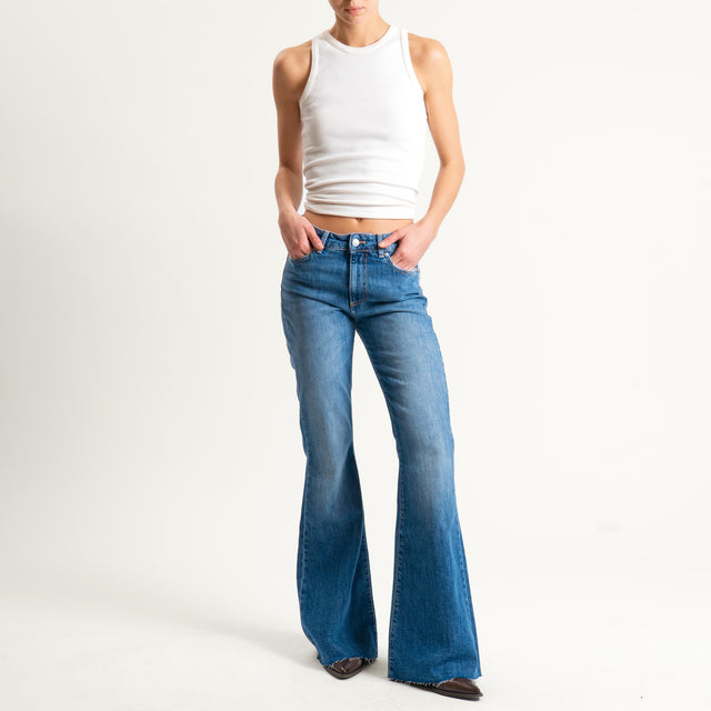Vicolo- Jeans GISELE flare fit taglio vivo - denim