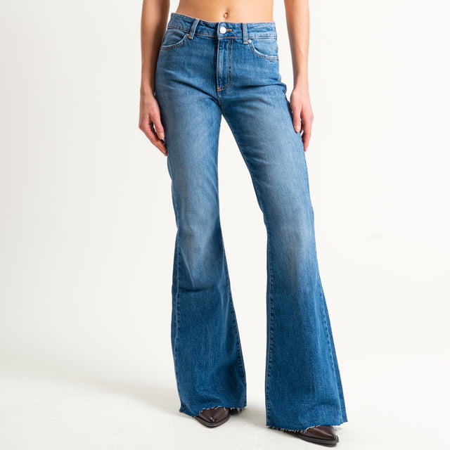 Vicolo- Jeans GISELE flare fit taglio vivo - denim
