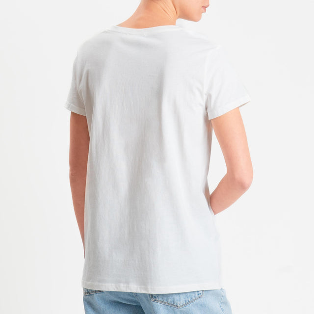 Vicolo-T-shirt "TUTT'APPOSTO" - bianco