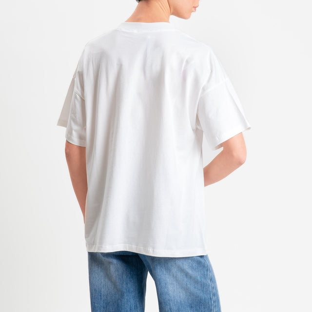 Vicolo-T-shirt "NONCELAPOSSOFARE" - bianco