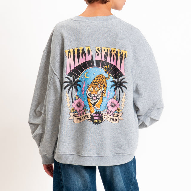 Vicolo-Felpa "WILD SPIRIT" - perla melange