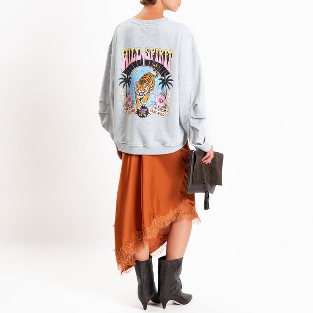 Vicolo-Felpa "WILD SPIRIT" - perla melange