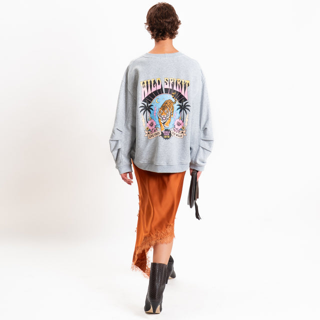 Vicolo-Felpa "WILD SPIRIT" - perla melange