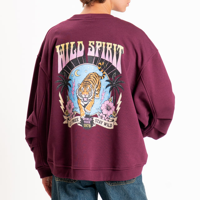 Vicolo-Felpa "WILD SPIRIT" - borgogna