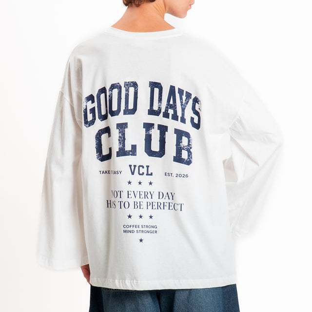 Vicolo-T-shirt manica ampia GOOD DAYS - Bianco