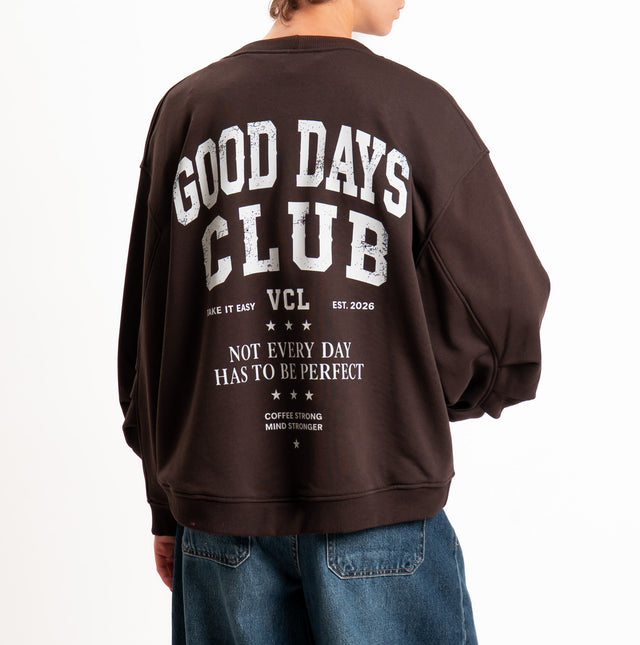 Vicolo-Felpa "GOOD DAYS" - cioccolato