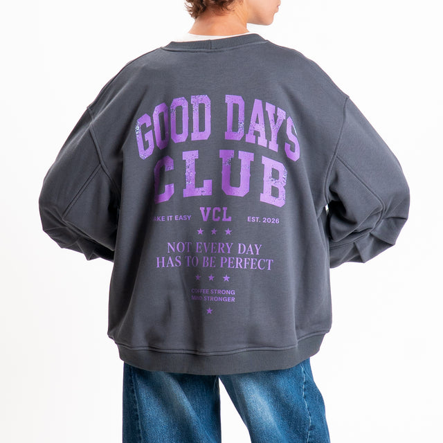 Vicolo-Felpa "GOOD DAYS" - piombo