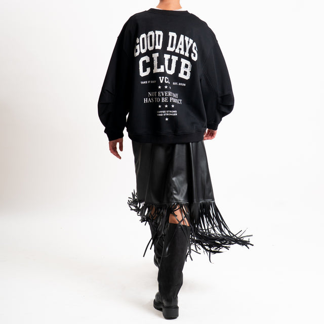 Vicolo-Felpa "GOOD DAYS" - nero