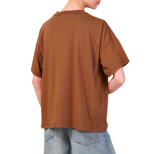 Vicolo-T-shirt "GOOD VIBES" - cacao