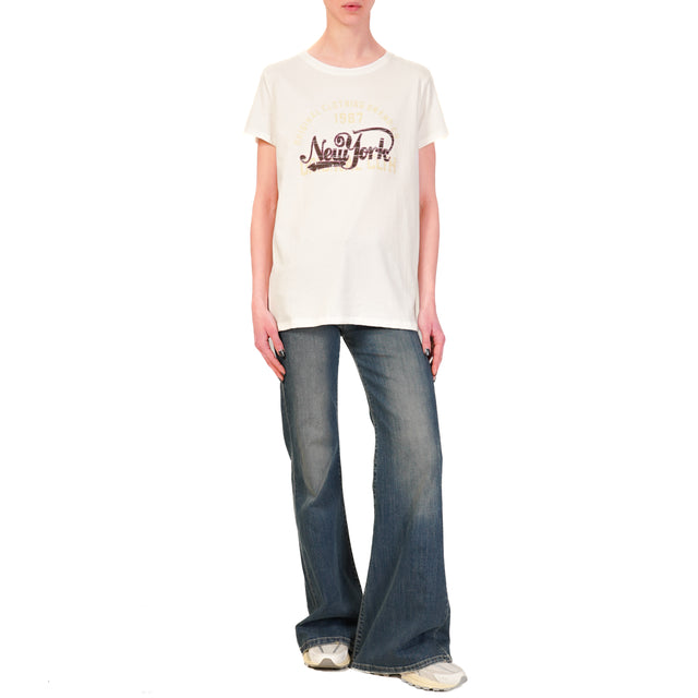 Vicolo-T-shirt "NEW YORK" - bianco