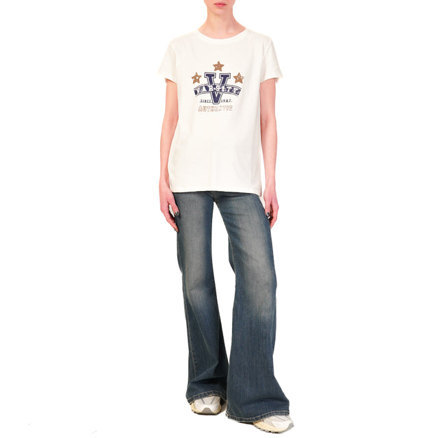 Vicolo-T-shirt "VARSITY" - bianco