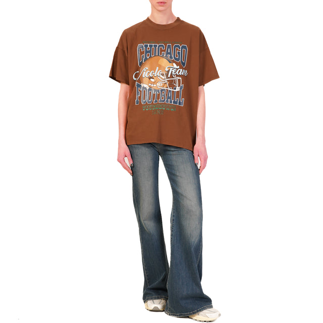Vicolo-T-shirt "CHICAGO FOOTBALL" - moka