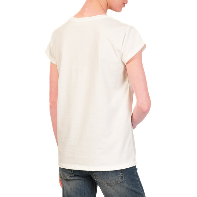 Vicolo-T-shirt "CALL ME JOLIE" - bianco