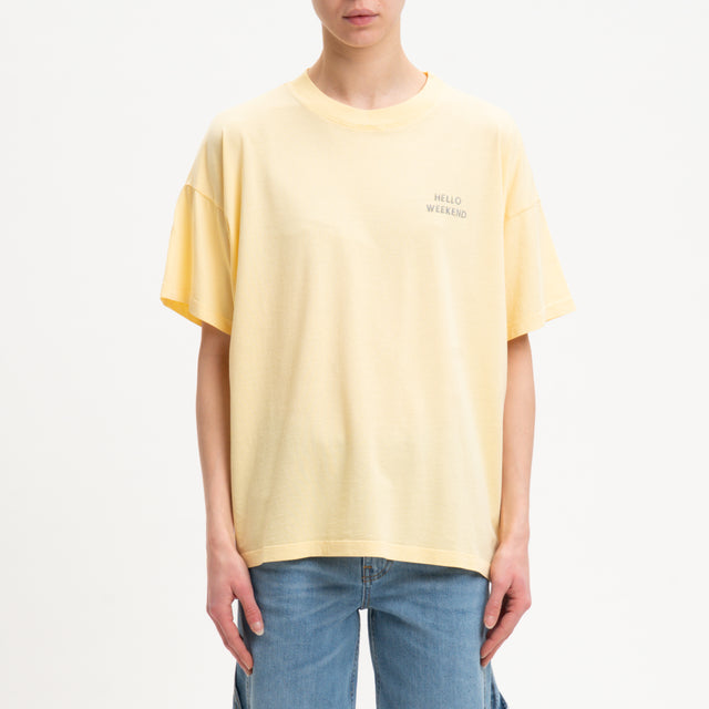 Vicolo-T-shirt HELLO WEEKEND - mimosa
