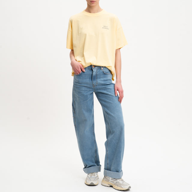Vicolo-T-shirt HELLO WEEKEND - mimosa