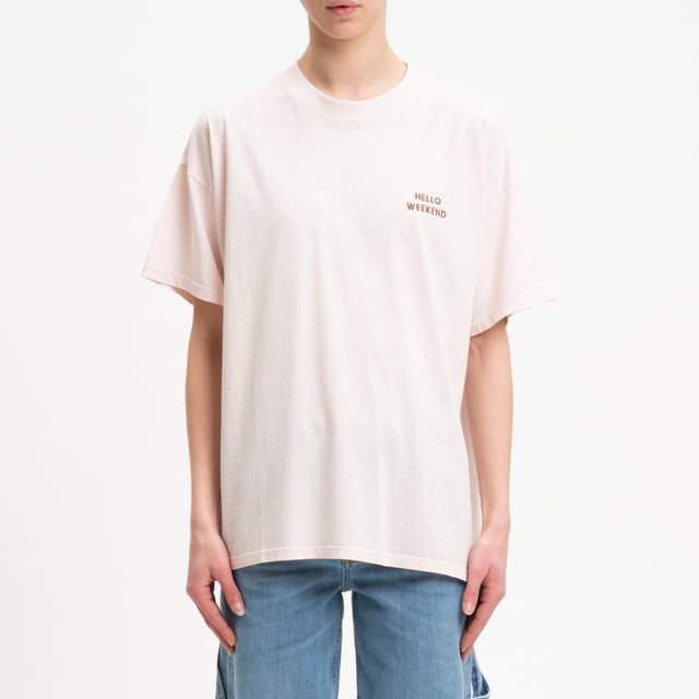 Vicolo-T-shirt HELLO WEEKEND - rosa