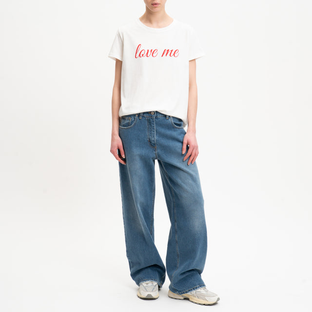 Vicolo-T-shirt LOVE ME - bianco