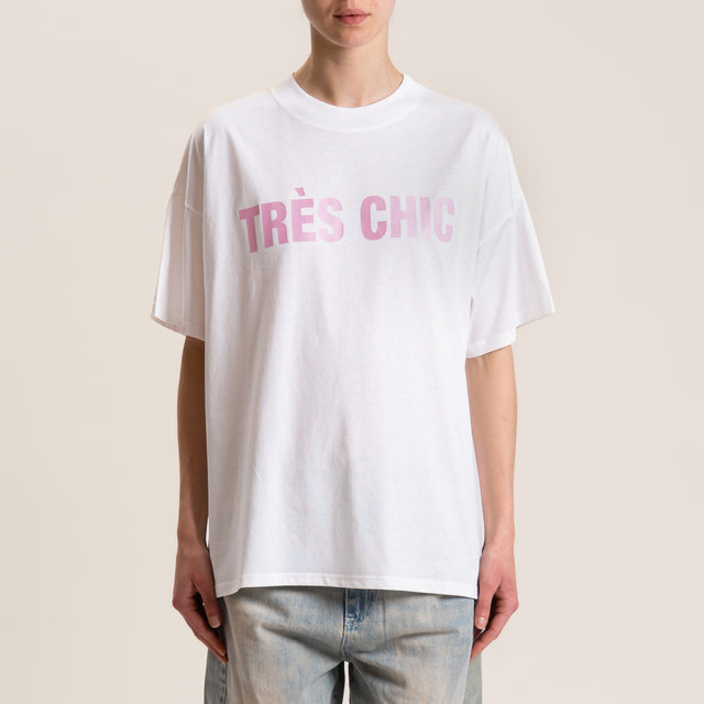 Vicolo-T-shirt "TRE'S CHIC" - bianco/rosa