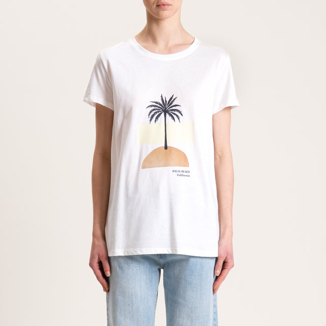 Vicolo-T-shirt "PALM BEACH" - bianco