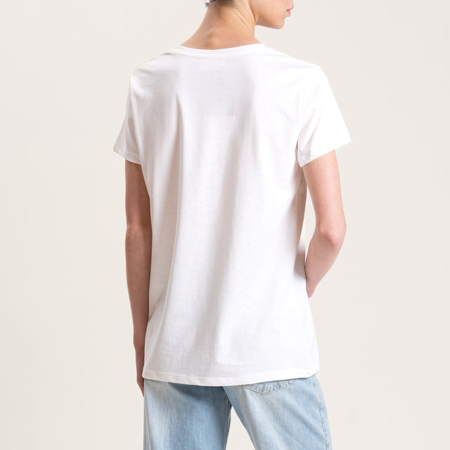 Vicolo-T-shirt "PALM BEACH" - bianco