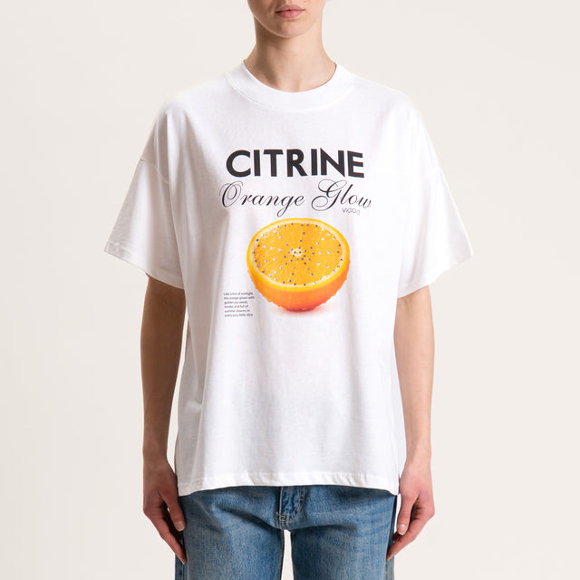 Vicolo-T-shirt "CITRINE" - bianco