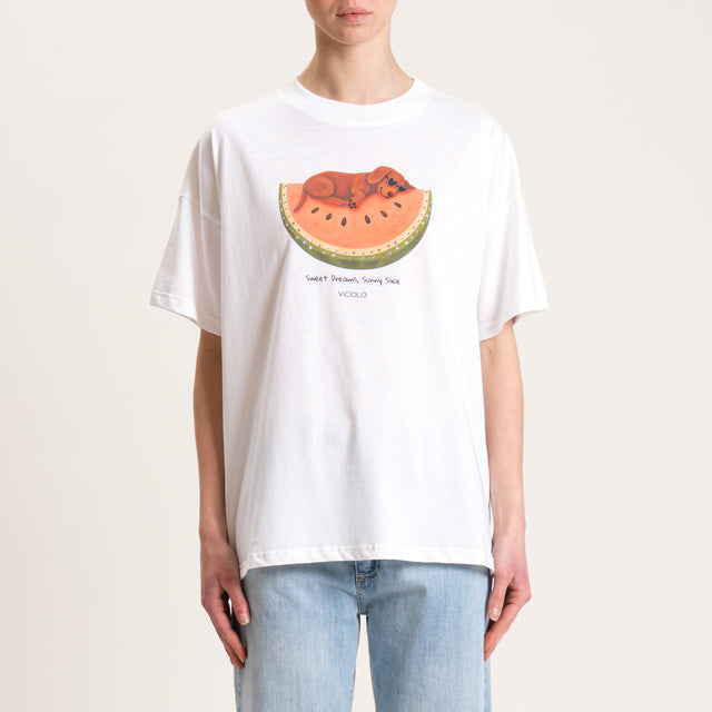 Vicolo-T-shirt "SWEET DREAMS" - bianco