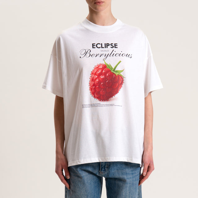 Vicolo-T-shirt "ECLIPSE BERRYLICIOUS" - bianco