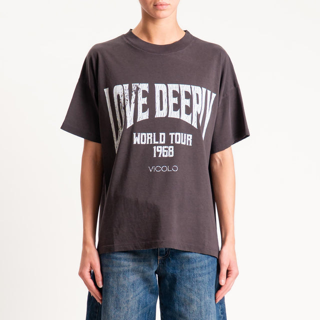 Vicolo-T-shirt "LOVE DEEPLY" - moro