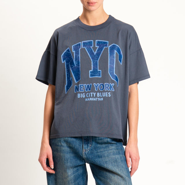 Vicolo-T-shirt "NYC" - piombo