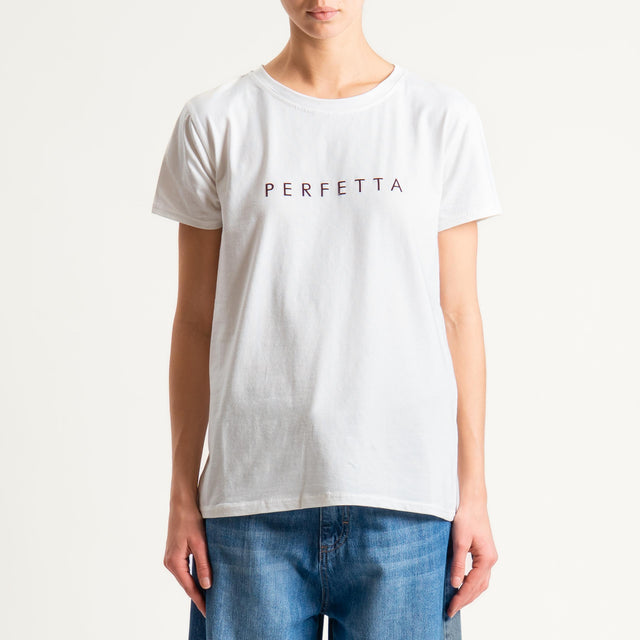 Vicolo-T-shirt "PERFETTA" - Bianco
