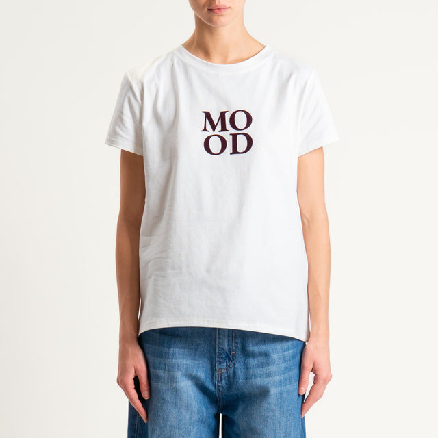 Vicolo-T-shirt "MOOD" - Bianco
