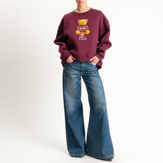 Vicolo-Felpa over con orsetto - vino