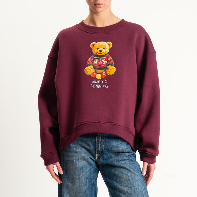 Vicolo-Felpa over con orsetto - vino