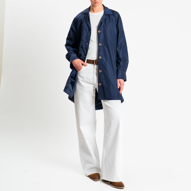 Vicolo-Cappotto 100 grammi con tasche - blu