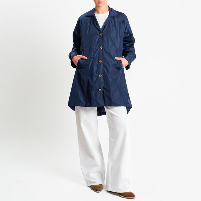 Vicolo-Cappotto 100 grammi con tasche - blu