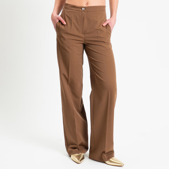 Vicolo-Pantalone straight fit - tabacco
