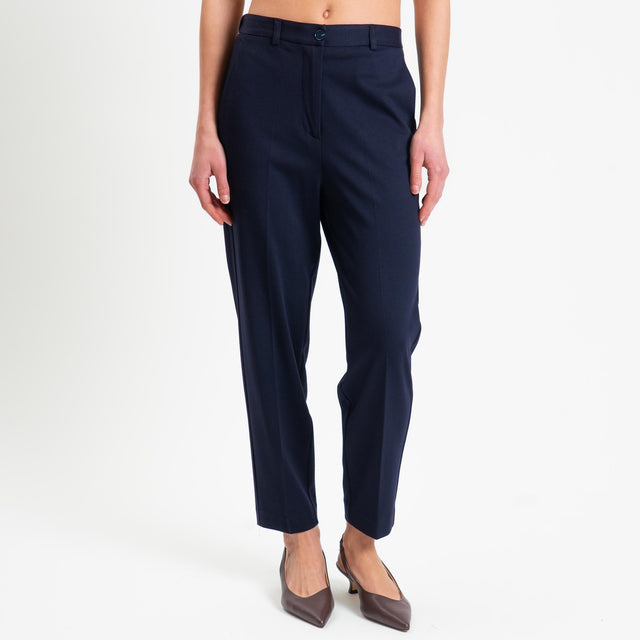 Vicolo-Pantalone punto milano elastico dietro - blu