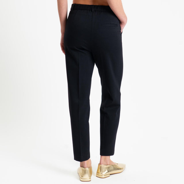 Vicolo-Pantalone punto milano elastico dietro - nero