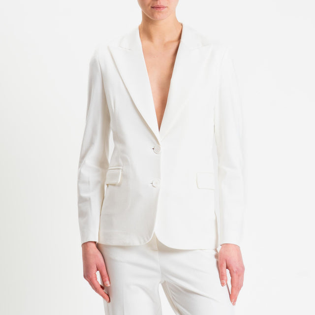 Vicolo-Giacca punto milano slim fit - panna